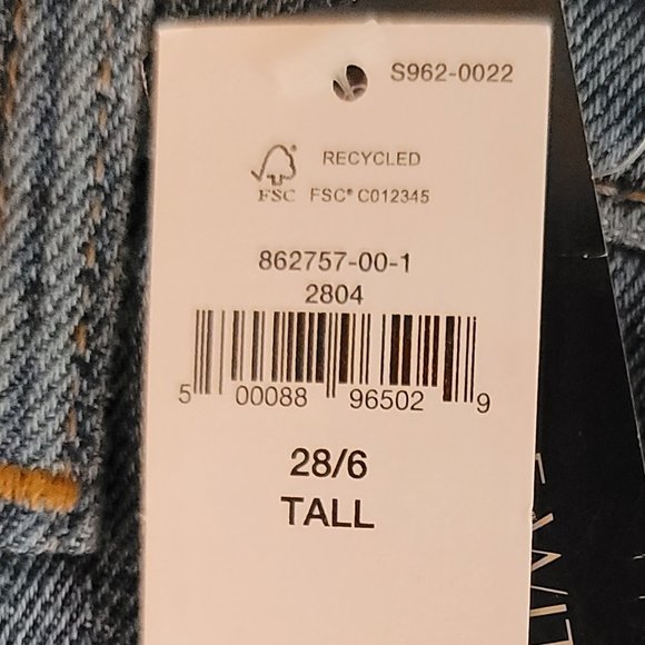 NEW Banana Republic Factory TALL Wide Leg Crop Jeans Size 28 TALL - Picture 11 of 12